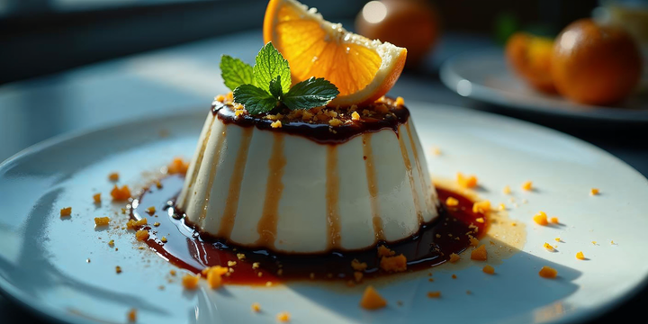 Semifreddo met donkere chocolade en sinaasappel